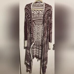 Burgundy geometric sweater